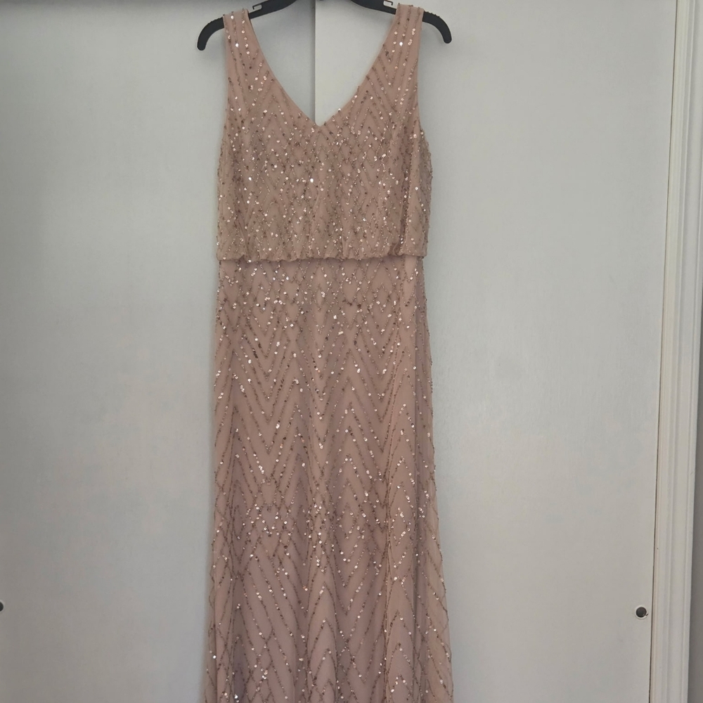 LAST CHANCE- BHLDN/Anthropologie Blush Blaise Sequin Dress